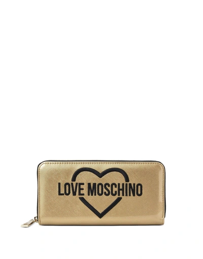 Moschino Love  Wallet In Gold