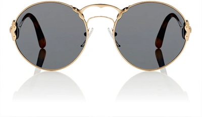 Prada Round Sunglasses In Grey