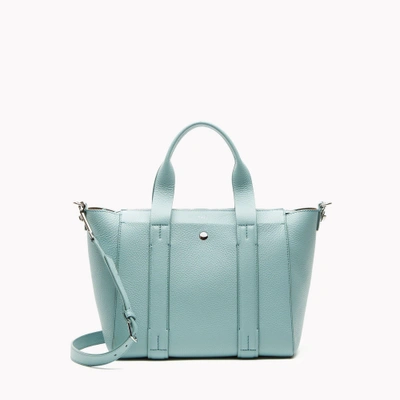 Theory Small Standard Tote In Pebble Leather - Robins Egg Blue