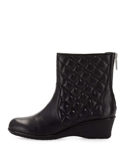 Taryn Rose Andy Quilted Leather Demi-wedge Bootie
