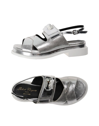 Robert Clergerie Sandals In Silver