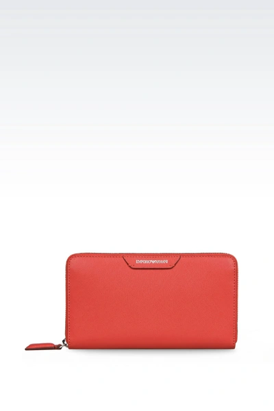 Emporio Armani Wallet In Red