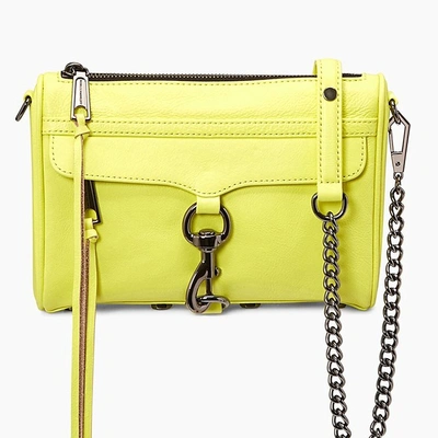 Rebecca Minkoff Mini M.a.c. Crossbody In Neon Yellow