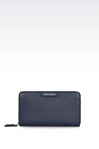 Emporio Armani Wallet In Dark Blue