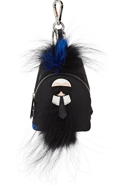 Fendi Karlito Micro-backpack Bag Charm In Black