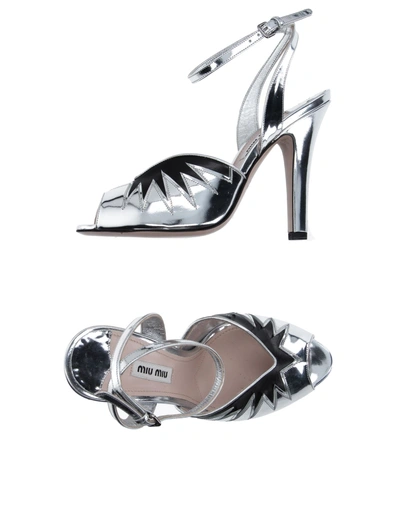 Miu Miu Sandals In Silver