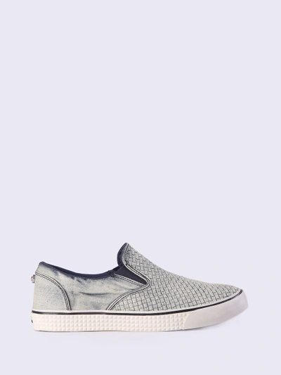 Diesel S-laika Slip On Sneakers In Blue Jeans