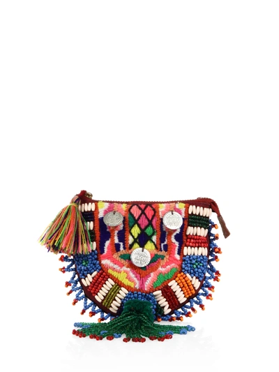 Figue Beaded Coin Purse In Multi