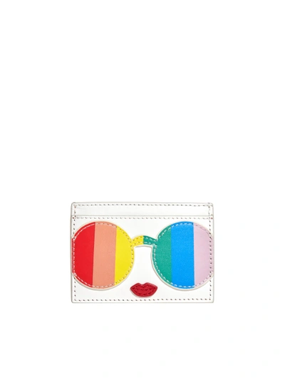 Alice And Olivia Rainbow Print Staceface Card Case - Multi