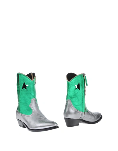 Golden Goose Ankle Boots In Silver