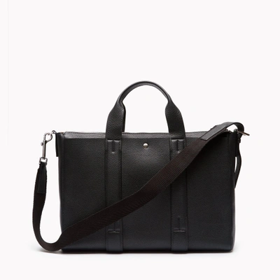 Theory East-west Signature Tote In Pebbled Leather - Black