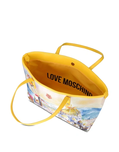 Moschino Love  Tote Bag In Yellow