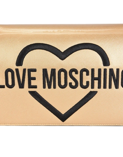 Moschino Love  Shoulder Bag In Gold