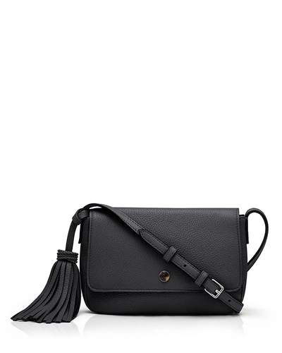 Elizabeth And James Finley Mini Leather Crossbody In Black/silver