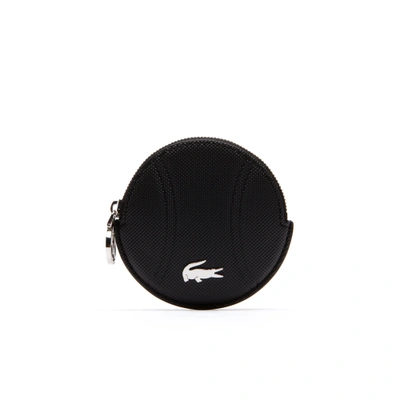 Lacoste Women's Daily Classic Fine Piqué Grains Tennis Ball Coin Pouch - Black