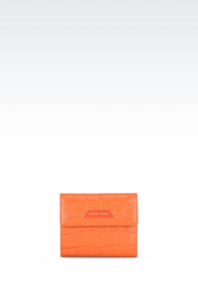 Emporio Armani Wallet In Orange