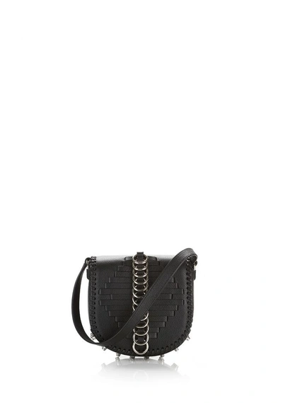 Alexander Wang Woven Mini Lia Sling In Black With Ring Detail - Black