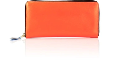 Comme Des Garçons Play Super Fluo Long Wallet In Orange