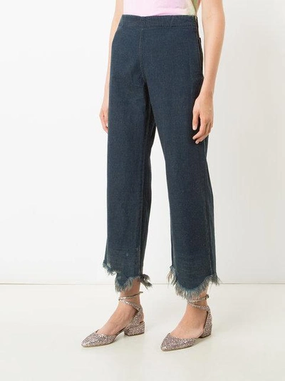 Shop Rachel Comey Frayed Hem Jeans - Blue