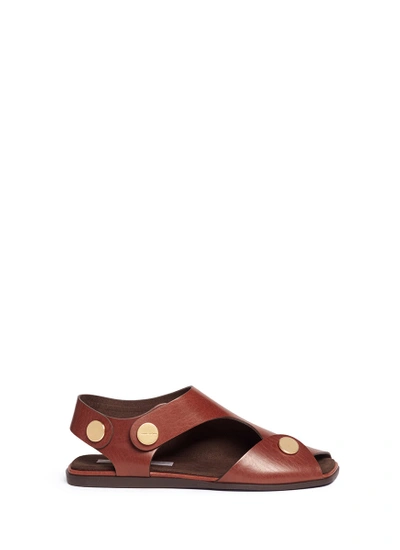 Shop Stella Mccartney 'collection' Cowper Faux Leather Flat Sandals
