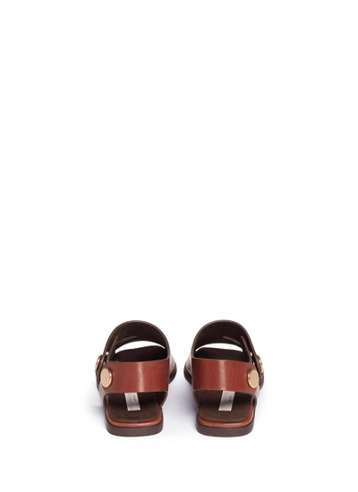 Shop Stella Mccartney 'collection' Cowper Faux Leather Flat Sandals