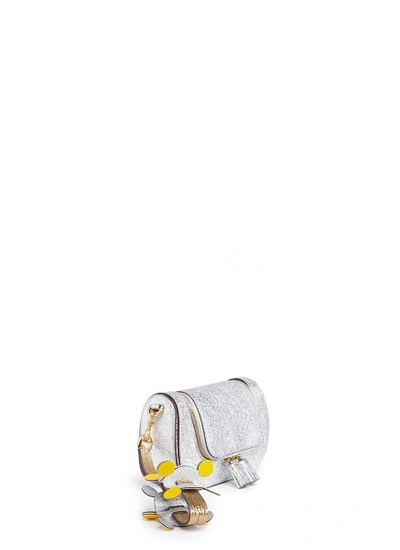 Shop Anya Hindmarch 'vere Circulus' Mini Geometric Leather Wristlet Clutch