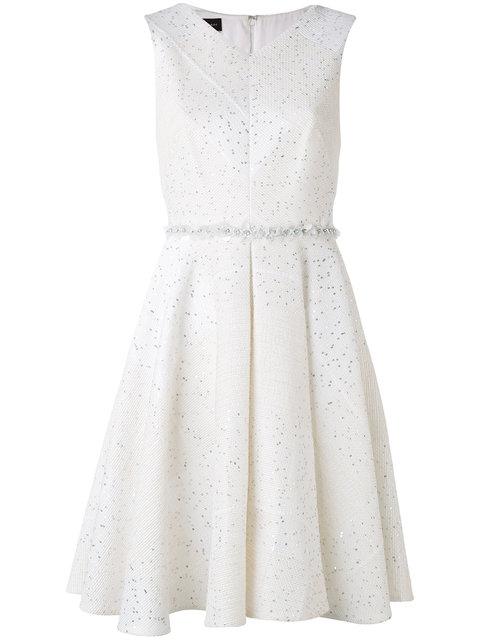 Talbot Runhof Sequin Embellished Dress In 11 - White | ModeSens