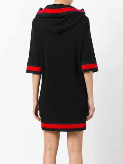 Shop Gucci Web-trimmed Hooded Dress