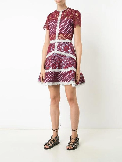 Shop Alexis Mosaic Flared Mini Dress