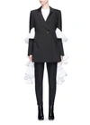 ELLERY 'Maneater' contrast ruffle crepe blazer