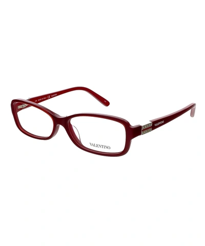 Valentino Garavani V2623 603 Bordeaux Rectangular Eyewear' In Red