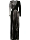 CHRISTOPHER KANE pleated panel long dress,467251