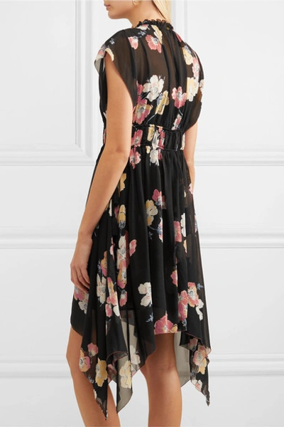 Shop Ulla Johnson Luisa Floral-print Silk-georgette Mini Dress