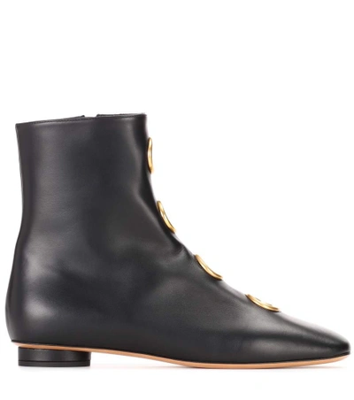 Shop Valentino Garavani Leather Ankle Boots