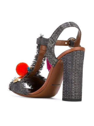 Shop Dolce & Gabbana Embellished Woven Sandals