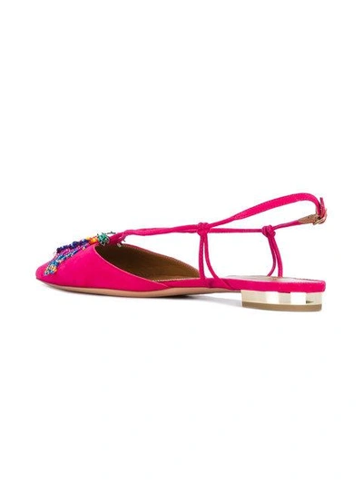 Shop Aquazzura 'ananas' Summer Ballerinas