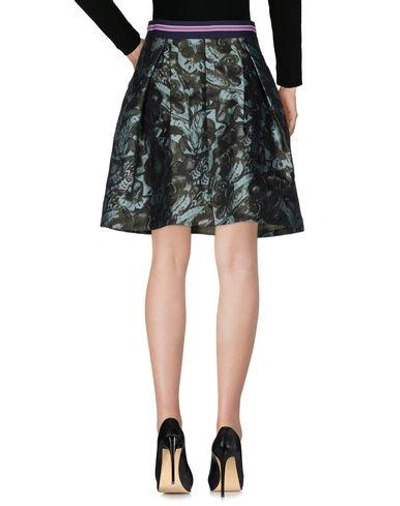 Shop Pinko Woman Mini Skirt Military Green Size 2 Polyester, Metallic Fiber, Polyamide