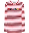 ETRE CECILE Striped cotton jersey top with appliqué