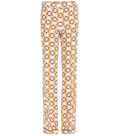 Miu Miu Exclusive To Mytheresa.com - Printed Silk Trousers In Multicoloured