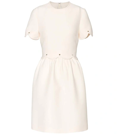 Shop Valentino Wool And Silk Dress In White