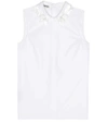 MIU MIU Exclusive to mytheresa.com – sleeveless embellished cotton top