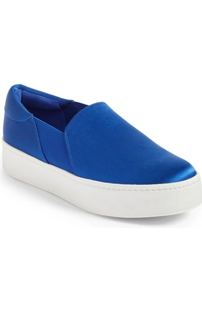 Vince Warren Slip-on Sneaker In Blueberry Satin