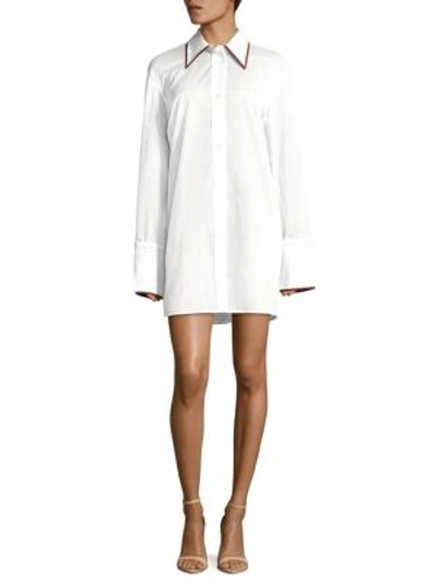 Celine Button-front Solid Shirt In White