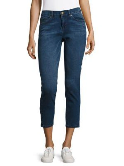 Karl Lagerfeld The Karl Cropped Skinny Jeans In Medium Wash Denim