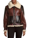 ALTUZARRA Fur Collar Leather Jacket