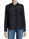 J BRAND Edie Silk Casual Button-Down Shirt,0400094391204