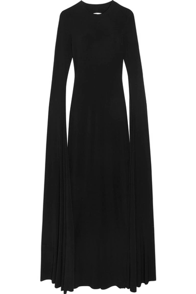 Norma Kamali Open-back Jersey Maxi Dress In Black