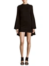 BRANDON MAXWELL Caped Wool-Blend Mini Dress,0400093908997