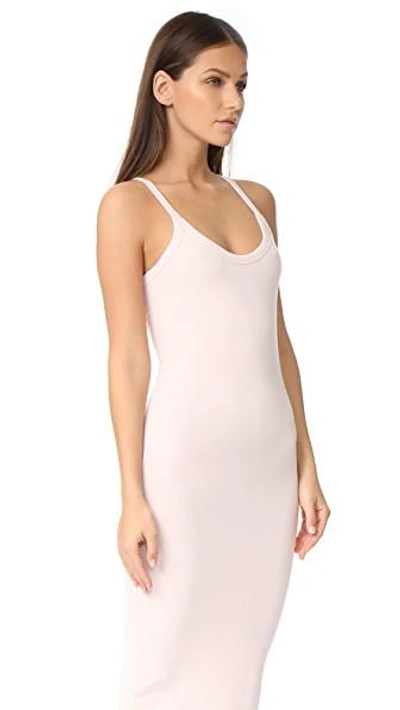 Shop Atm Anthony Thomas Melillo Modal Rib Scooped V Dress In English Rose