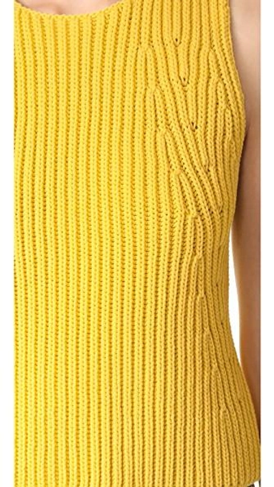 Shop Vince Chunky Rib Tank In Citron